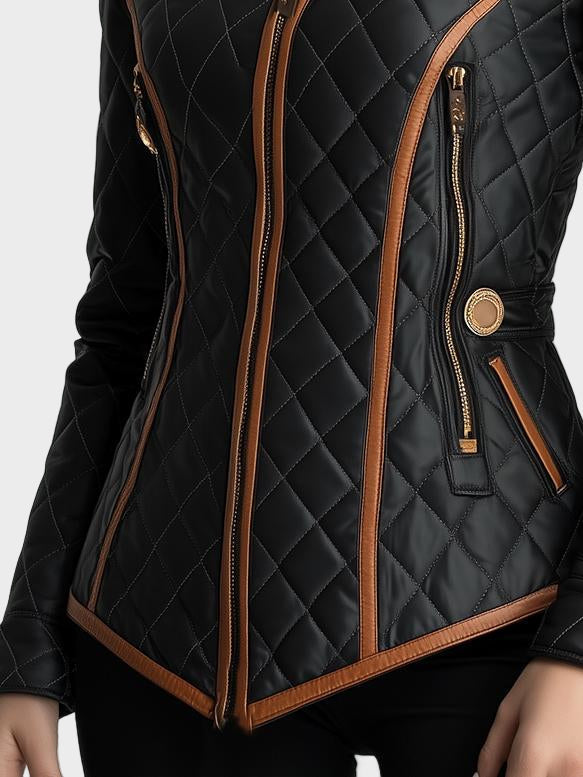 Lillian – Diamond Quilted Down Jacket