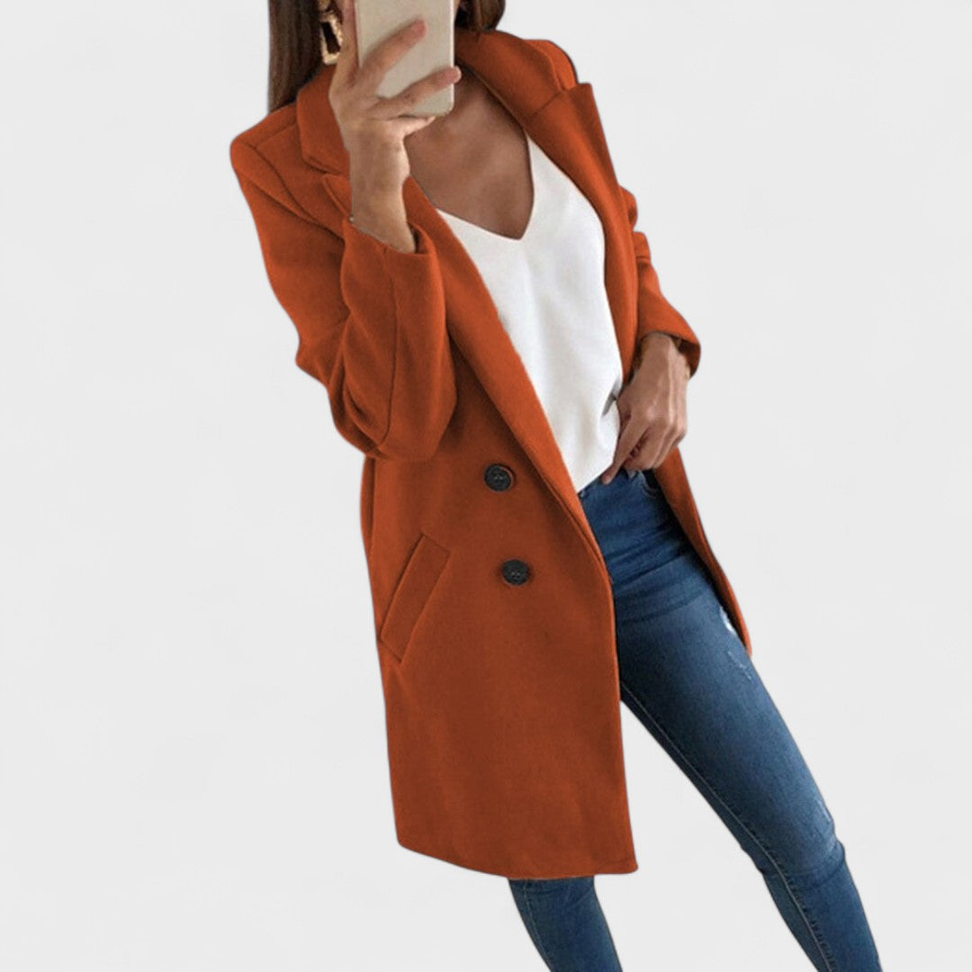 Valentina™ | Cotton Coat with Lapels