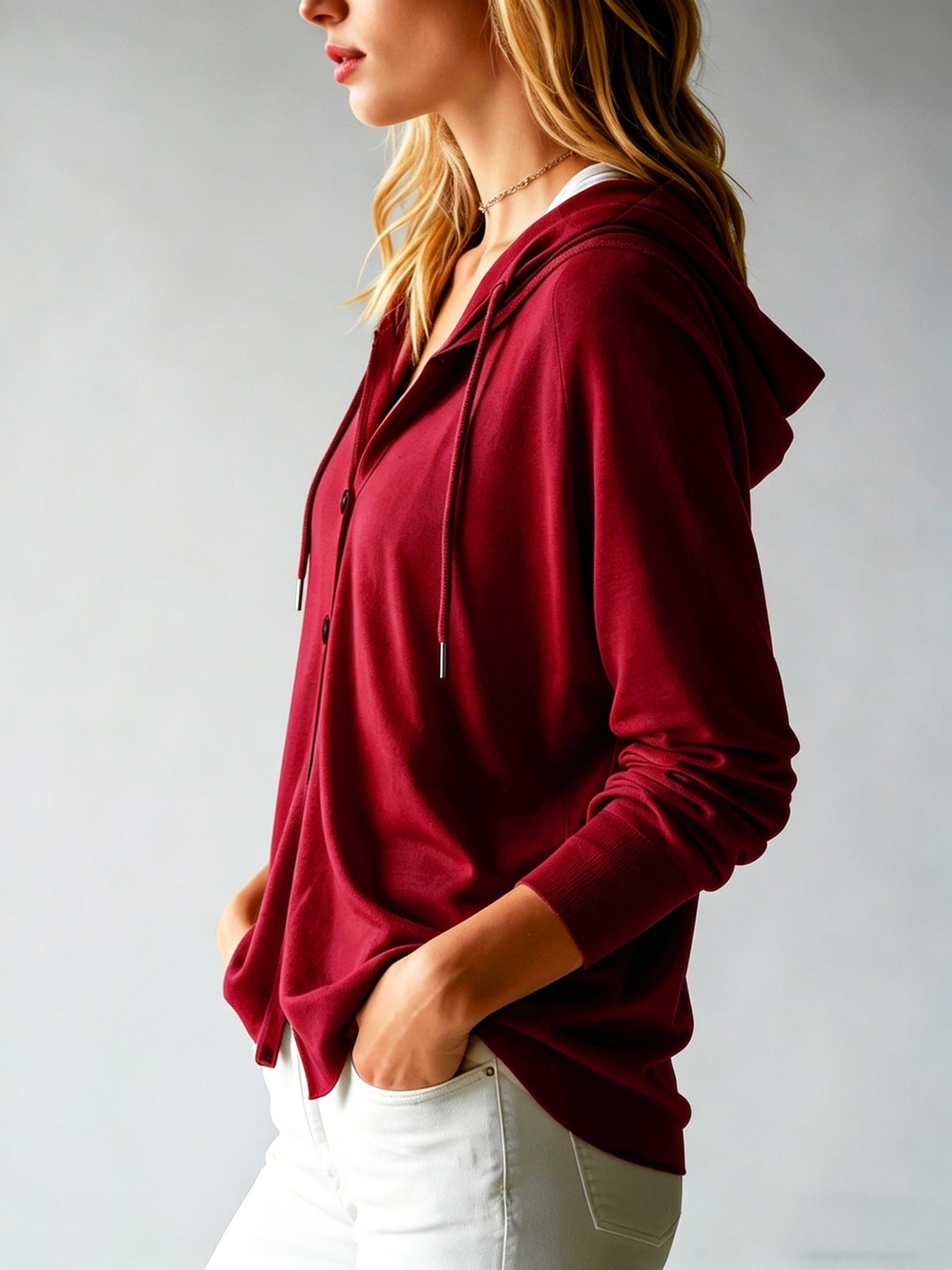 Weekend Button Hoodie