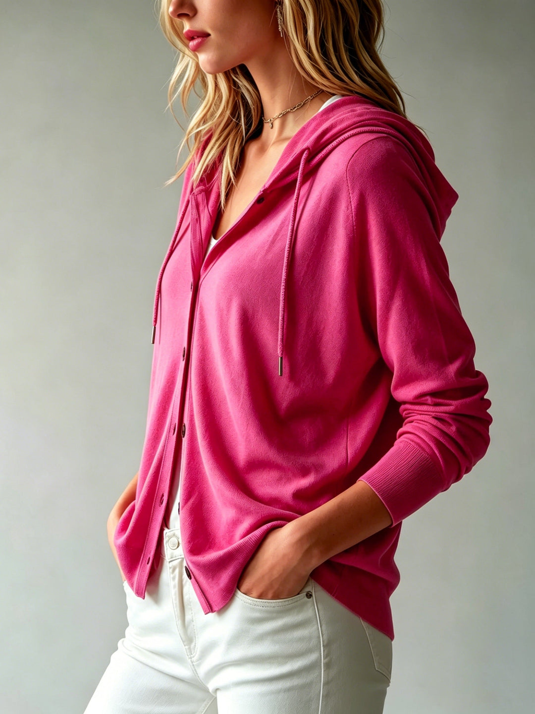 Weekend Button Hoodie